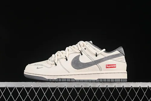 All Categories Nk SB Dunk Series Nk SB Dunk Low High-end Customized Low-top Shoes Nike SB Dunk Low Sup Series Strap Beige and Gray Hook Anniversary High-end Customized Low-top Casual Shoes YX5066-281